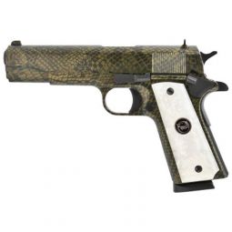 IVER JOHNSON 1911A1 MOCCASIN, .45ACP 5" FS 8RD SNAKESKIN