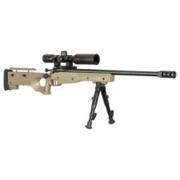 CRICKETT PRECISION RIFLE .22LR, BLUED/FDE THREADED W/SCOPE