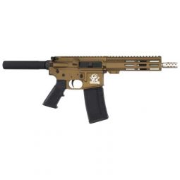 GLFA AR15 PISTOL 223 WYLDE, 7.5" STAINLESS BBL BRONZE