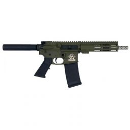 GLFA AR15 PISTOL 223 WYLDE, 7.5" STAINLESS BBL OD GREEN