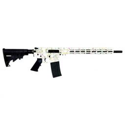 GLFA AR15 SPLATTER 223 WYLDE, 16" NIT BBL WHITE
