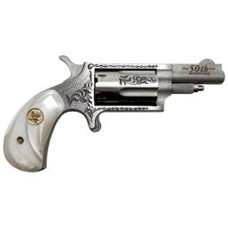 NAA MINI-REVOLVR 22WMR 1-5/8", S/S MATTE WHITE PEARL 50 ANNIV