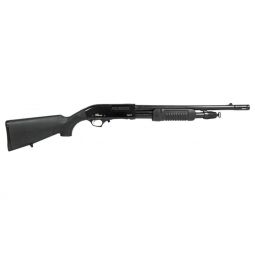 IVER JOHNSON PUMP 12GA 3" 18", MUZZLE BRAKE BLUED SYNTHETIC