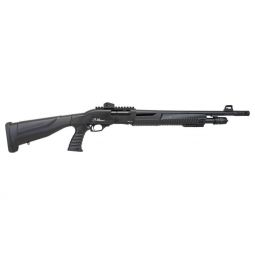 IVER JOHNSON PUMP 12GA 3" 18", CYL BLUED QD PISTOL GRIP STOCK