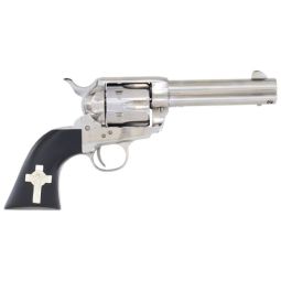 CIMARRON HOLY SMOKER 357MAG FS, 4.75" WHITE/SILVER CROSS BLACK