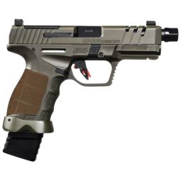 SAR SAR9 COMPACT SOCOM COMP 9M, 4.7" BBL 15/21 RD MAG SF GREEN