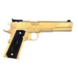 IVER JOHNSON EAGLE XL, 45ACP 6" 24K GOLD BLACK WOOD