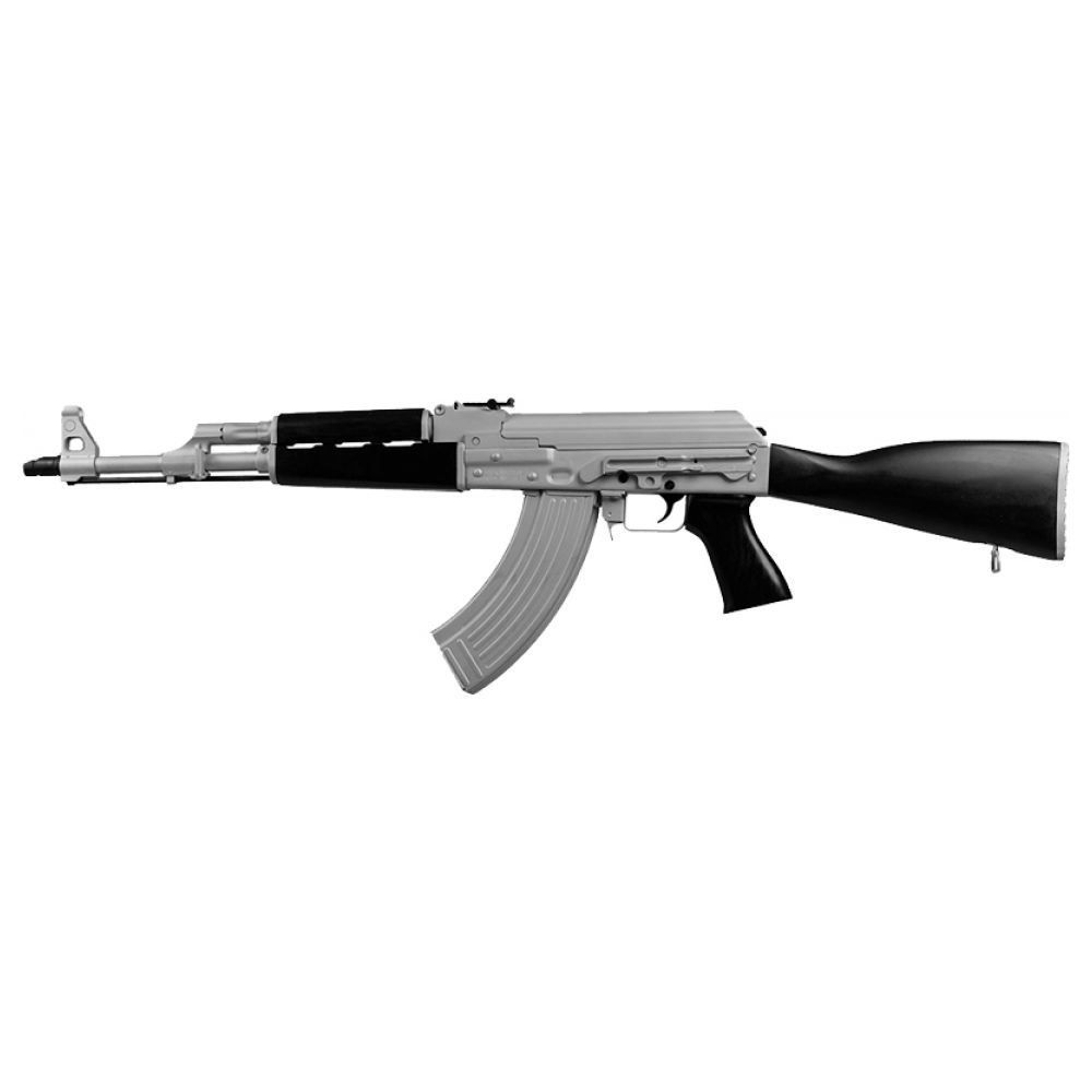ZASTAVA ZPAPM70 RIFLE 7.62X39, SILVER CERAKOTE 30RD BLK STOCK: MGW